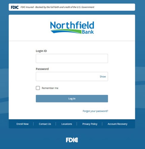 Digital Banking Login Screen