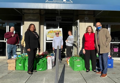 <p>Northfield employees and customers generously donated food to help families in need this Thanksgiving.  Pictured above are Maria Fuentes, Elsa Muniz, and Ray Cruz of our New Jersey East region delivering items to the Westfield Food Pantry. </p>