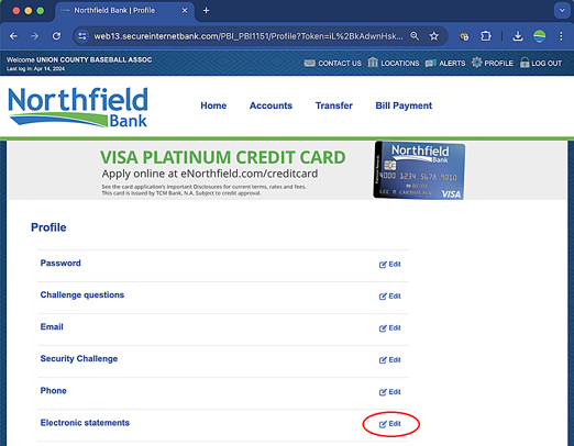 Northfield Bank E-Statement Enrollment Instructions | Northfield Bank